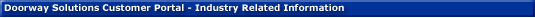 Doorway Solutions Customer Portal - Industry Related Information