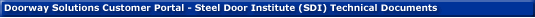 Doorway Solutions Customer Portal - SDI Technical Documents